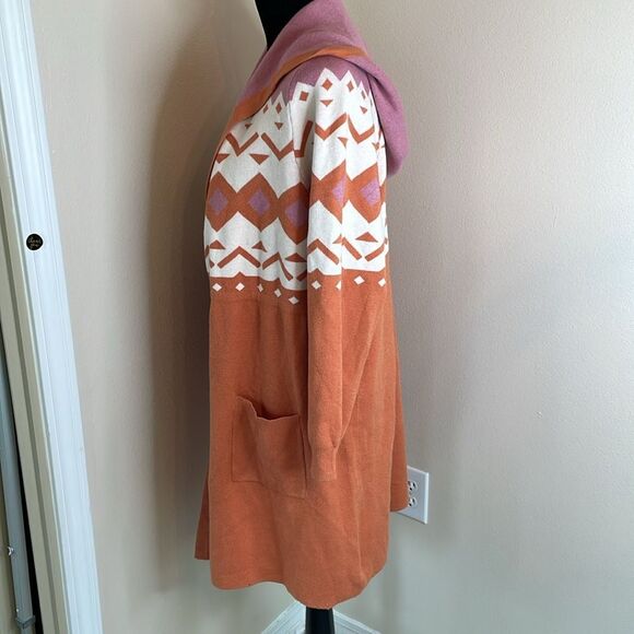 Torrid orange Aztec cardigan sweater - Picture 5 of 12